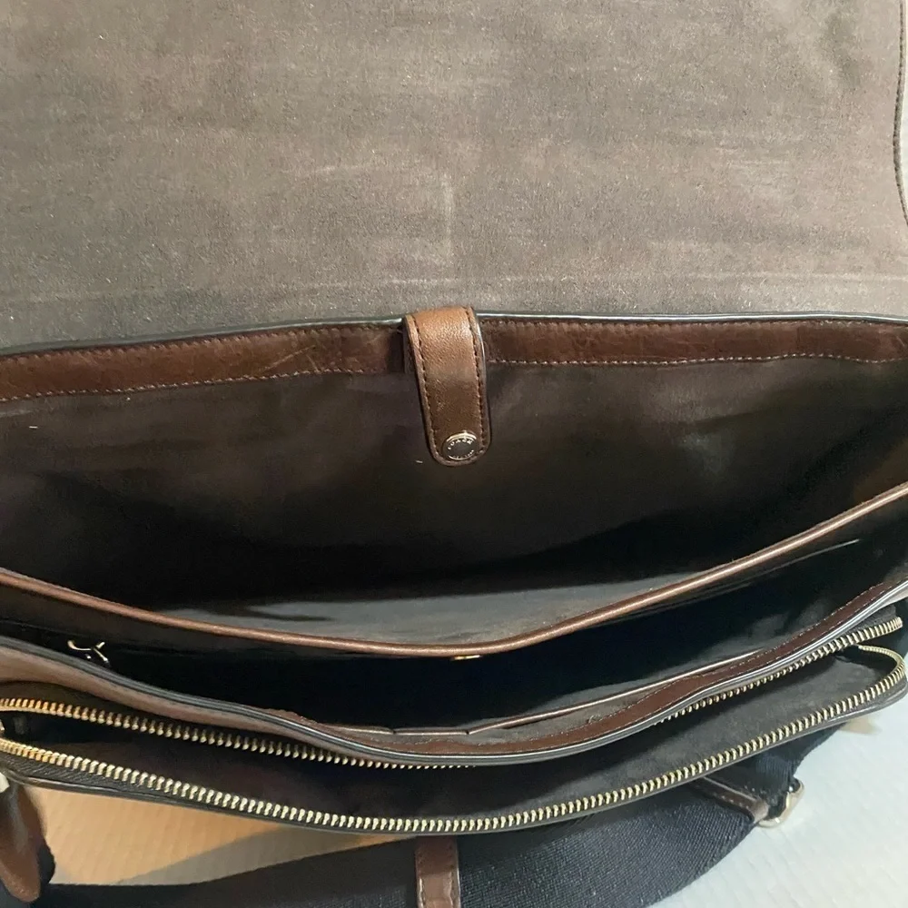 Coach vintage unisex briefcase/ messenger, Elegant Brown Leather crossbody bag